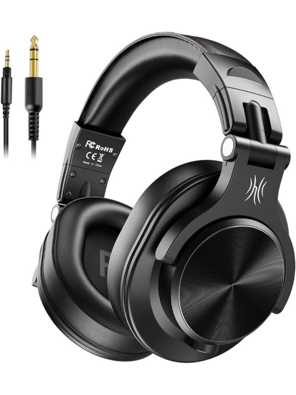 New A71 Hi-Res Wired Over-Ear Studio Headphones for DJ, Mixing - Black